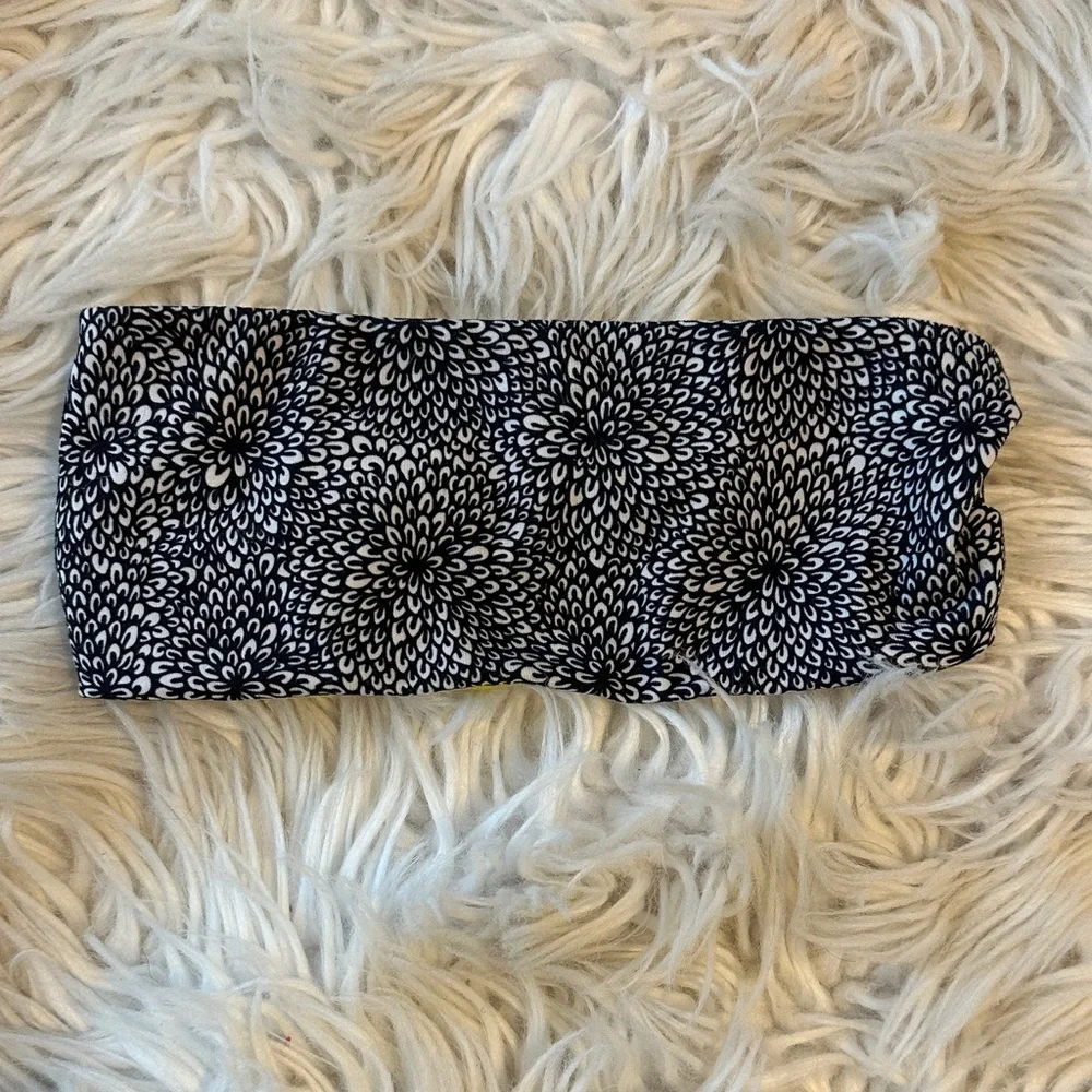 Lululemon Wunder Train Reversible Headband Yellow and Blue Patterned Headband